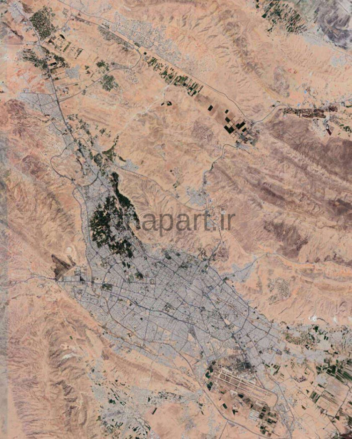 تصویر ماهواره شهر شیراز
