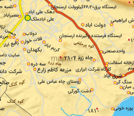 جدیدترین نقشه شهرستان ارسنجان