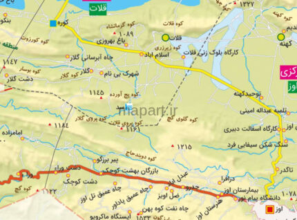 جدیدترین نقشه شهرستان اوز