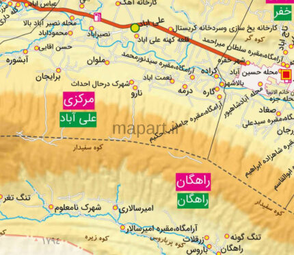 جدیدترین نقشه شهرستان خفر با جزییات