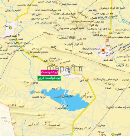 جدیدترین نقشه شهرستان زرین دشت با جزییات