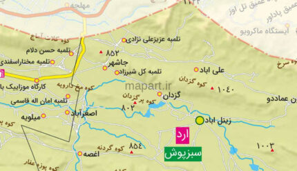 جدیدترین نقشه شهرستان گراش