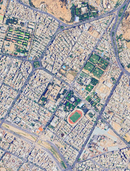 عکس ماهواره ای حافظیه و اطلسی