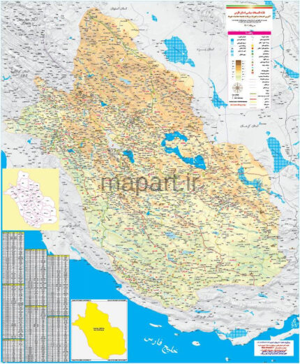 نقشه استان فارس 1403