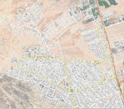 نقشه با کیفیت شهرک گلستان شیراز