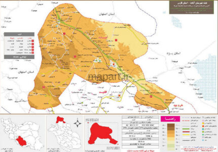 نقشه تقسیمات شهرستان آباده