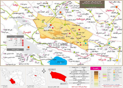نقشه تقسیمات شهرستان زرقان