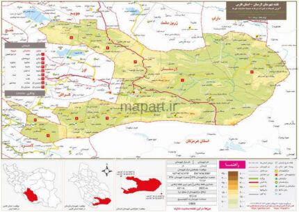 نقشه تقسیمات شهرستان لارستان