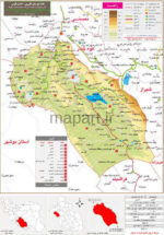 نقشه تقسیمات شهرستان کازرون