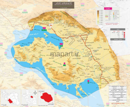 نقشه شهرستان بختگان