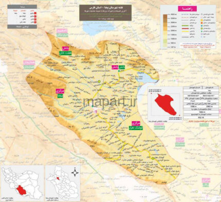 نقشه شهرستان بیضا