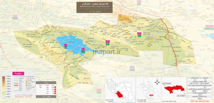 نقشه شهرستان جویم