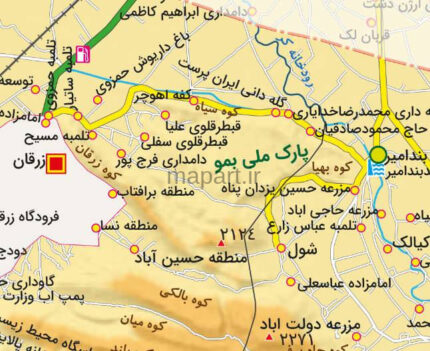 جدیدترین نقشه شهرستان زرقان