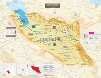 نقشه شهرستان سروستان