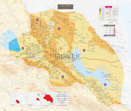 نقشه شهرستان نی ریز