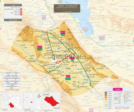 نقشه شهرستان کوار
