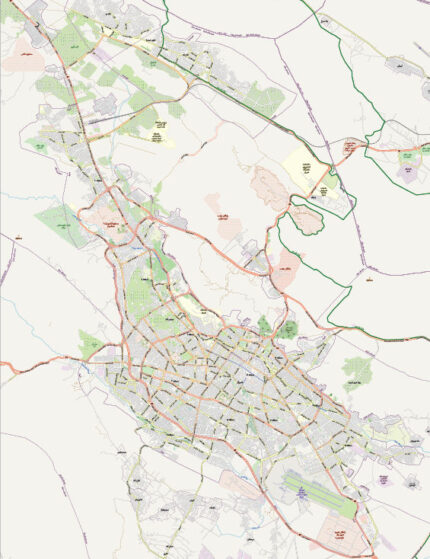 نقشه شیراز وکتور pdf