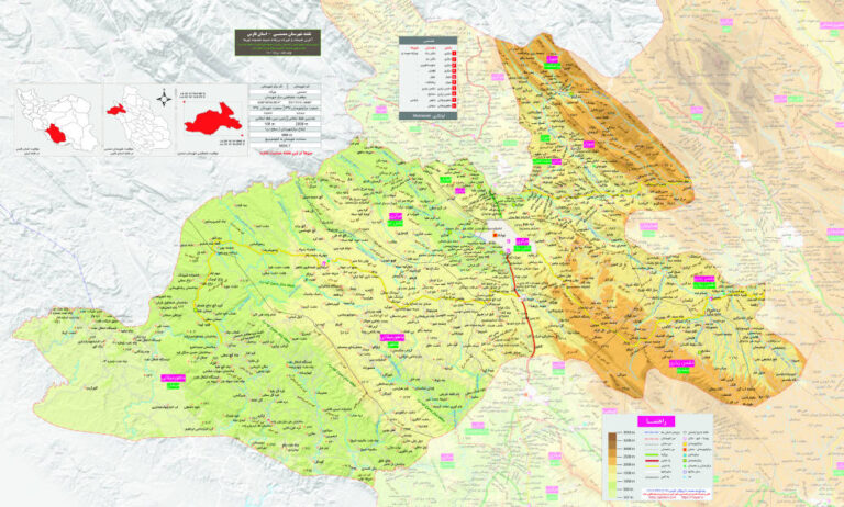 نقشه شهرستان ممسنی