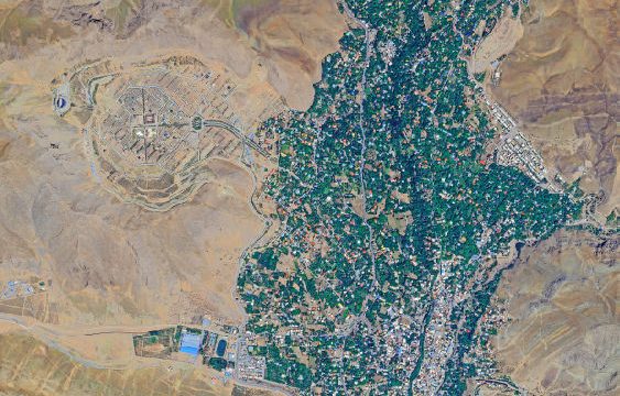 عکس ماهواره ای شهر دماوند