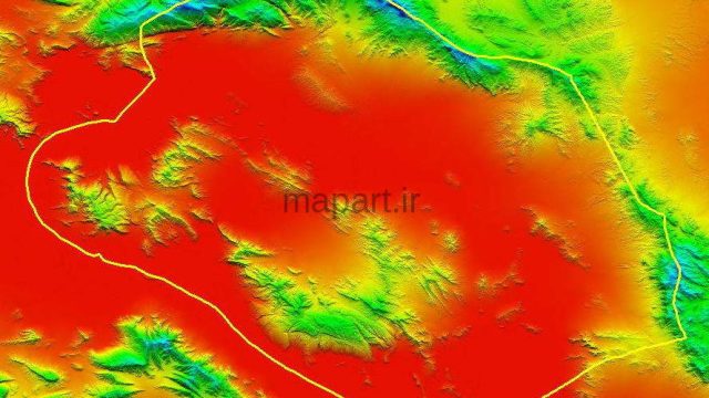 مدل رقومی ارتفاعی شهرستان بختگان