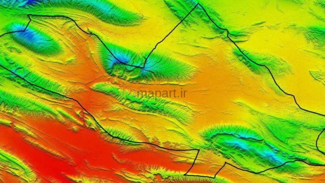 مدل رقومی ارتفاعی جهرم