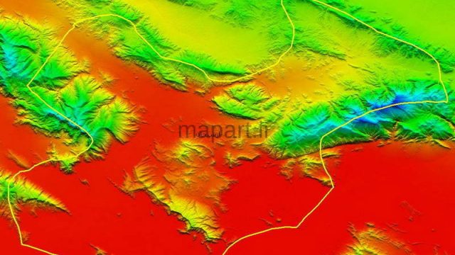 مدل رقومی ارتفاعی شهرستان ارسنجان