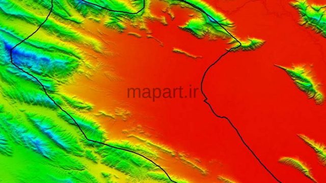مدل رقومی ارتفاعی شهرستان بیضا