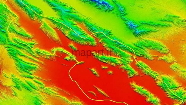 مدل رقومی ارتفاعی شهرستان مرودشت