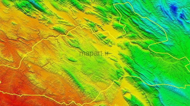 مدل رقومی ارتفاعی شهرستان ممسنی