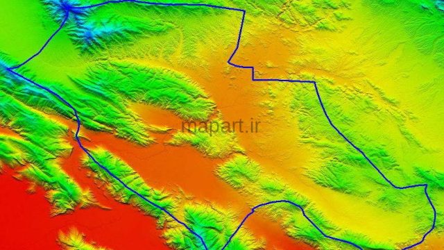 مدل رقومی ارتفاعی شهرستان پاسارگاد
