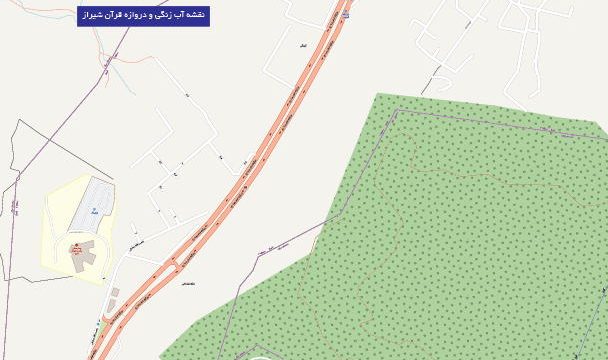 نقشه آب زنگی و دروازه قرآن