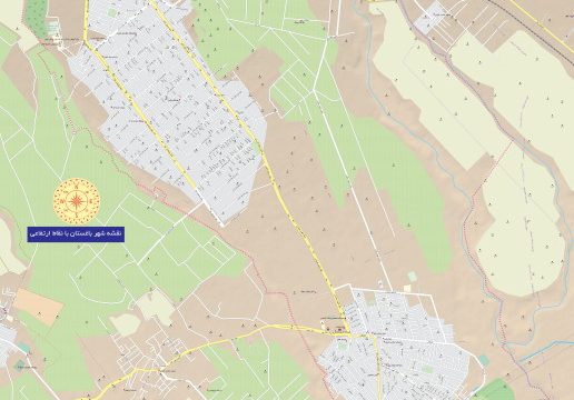 نقشه ارتفاعی شهر باغستان