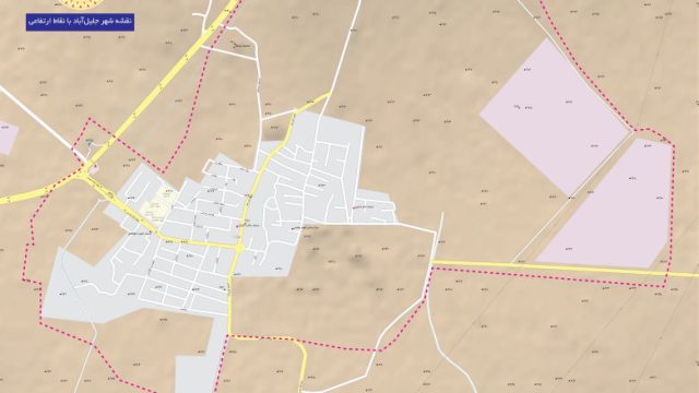 نقشه ارتفاعی شهر جلیل آباد