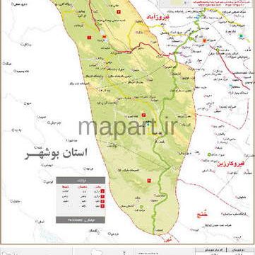 نقشه تقسیمات شهرستان فراشبند