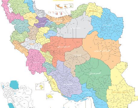 نقشه تقسیمات کشوری ایران 1401
