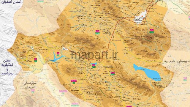 نقشه شهرستان اقلید