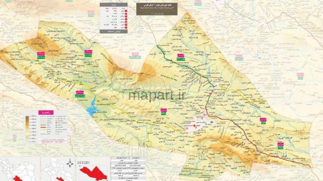نقشه شهرستان جهرم
