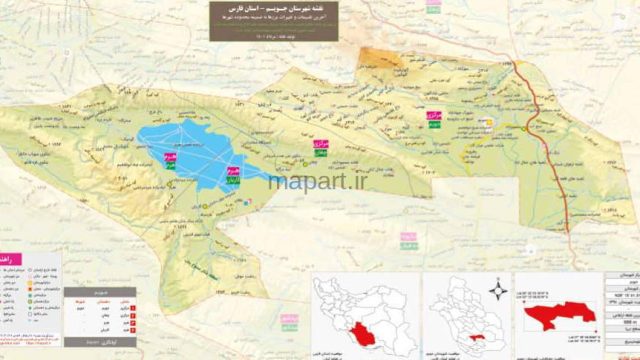 نقشه شهرستان جویم