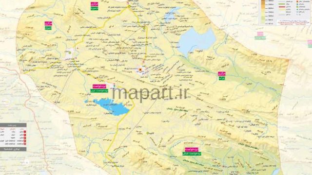 نقشه شهرستان زرین دشت