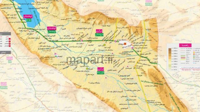 نقشه شهرستان سروستان