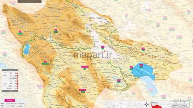 نقشه شهرستان شیراز
