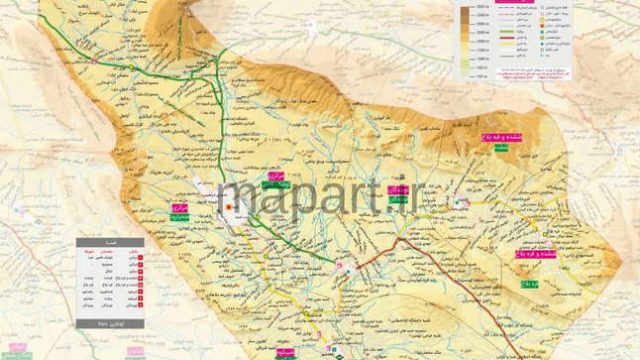 نقشه شهرستان فسا