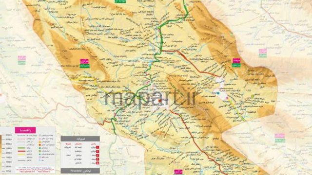 نقشه شهرستان فیروزآباد
