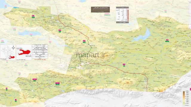 نقشه شهرستان لارستان