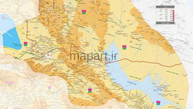 نقشه شهرستان نی ریز