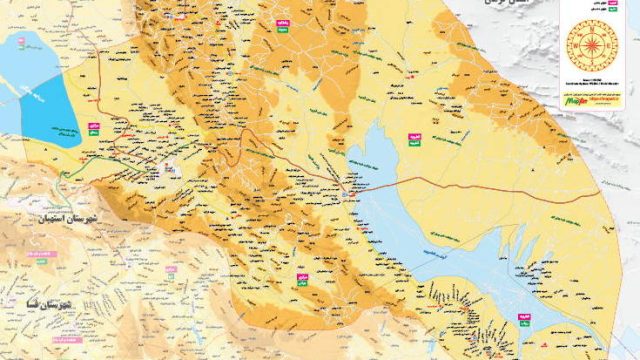 نقشه شهرستان نی‌ ریز سفارشی