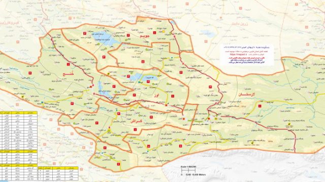نقشه شهرستانهای جنوب استان فارس