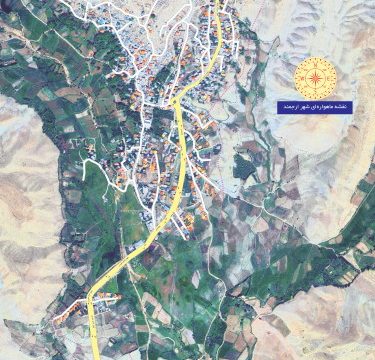 نقشه ماهواره ای شهر ارجمند