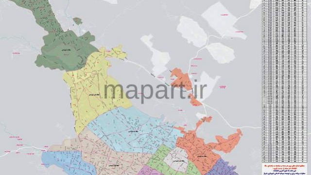 نقشه محلات شیراز