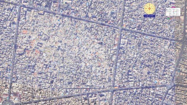 نقشه ماهواره ای بازار بزرگ تهران